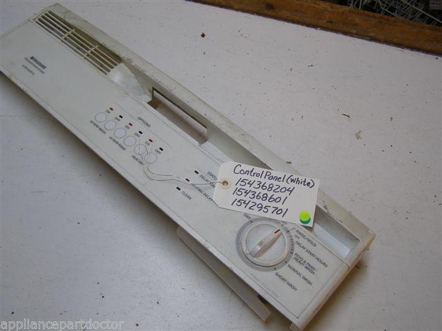 WHITE CONSOLIDATED DISHWASHER 154368204 154295701 154368601 154239501 CTRL PANEL WHITE CONSOLIDATED DISHWASHER 154368204 154295701 154368601 154239501 CTRL PANEL